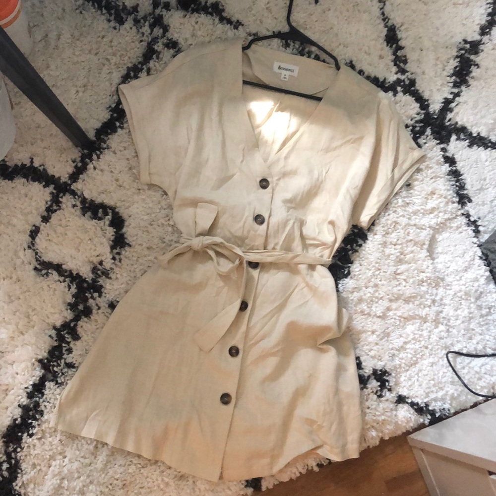 Button front Canvas dress